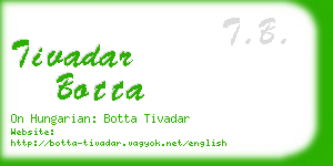 tivadar botta business card